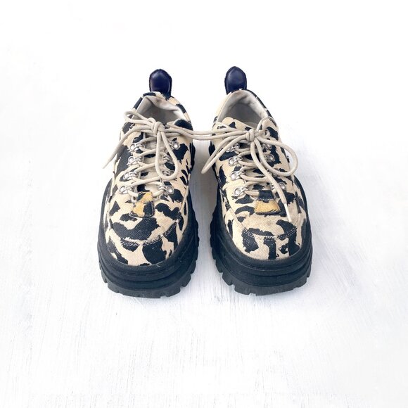 Eytys Angel Leopard/Serengeti Print Lug Sole Sneaker - Picture 3 of 12